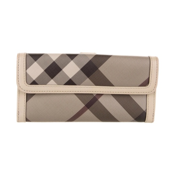 Burberry Trench Smoked Check Penrose Continental Wallet - EUC - Picture 1 of 5